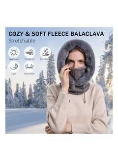 Winter Hats for Women, Slouchy Beanie Scarf Mask Faux Fur Hooded Balaclava Pullover Knitted Cap Warm Winter Beanie with Scarf Thermal Winter Hat with Neck Warmer Chic Winter Scarf and Hat Set - pzsku/Z5AE0C818941B9FECBC27Z/45/_/1740758489/06eddca0-d0e0-4284-a5c2-52cd005d3075