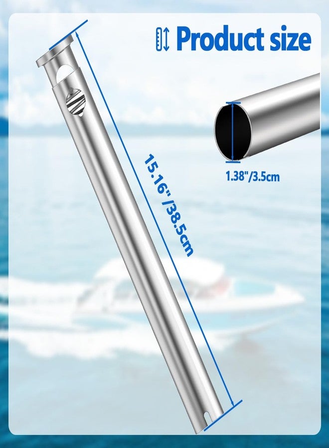 FUCNEN Boat Fender Hanger Pole Insert, 304 Stainless Steel Removable Fender Post for Docking, Quick-Tie Fender Line Holder for Inflatable Fenders, Fits Socket/Rod Holder, Pontoon/Yacht/Center Console, 1 pc - Image 3