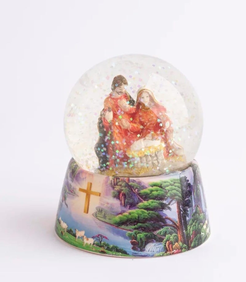 Generic Decorative Angel Snow Globe, 100mm, Battery Operated, Colourful Base