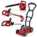 Arrowbash 4 Pcs Toy Gardening Tool Set for Kids Toy Leaf Blower Weed Trimmer Hedge Trimmer Push Lawn Mower Battery Play Set Christmas Birthday Party Gift for Boys Girls - Image 2