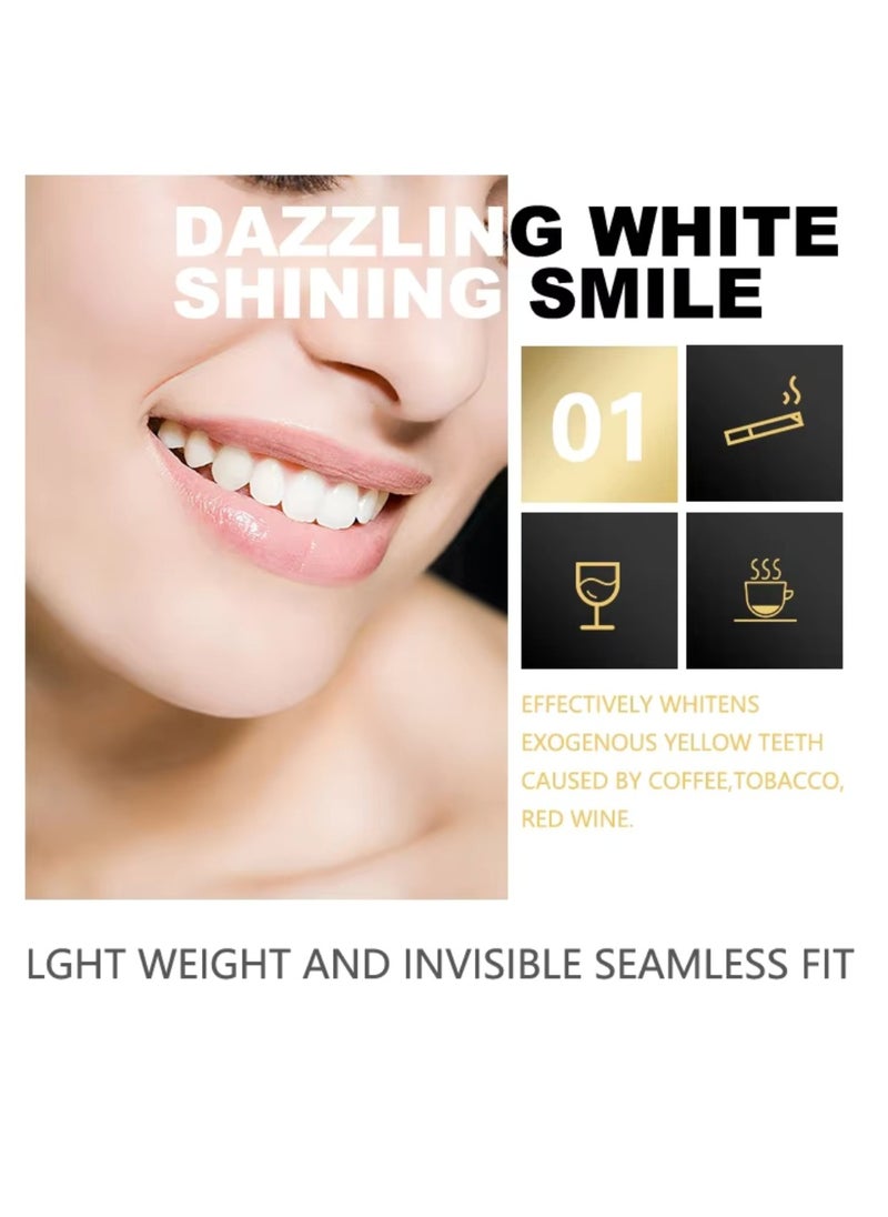 IVISMILE Residue Free Dry Whitening Strips 14 Treatments 28 Strips Dry Coconut Whitening Strips with Mint Safe Effective No Residue Whiten Teeth Strips Remove Tea Coffee and Food Stains PAP + Strips  - Image 3