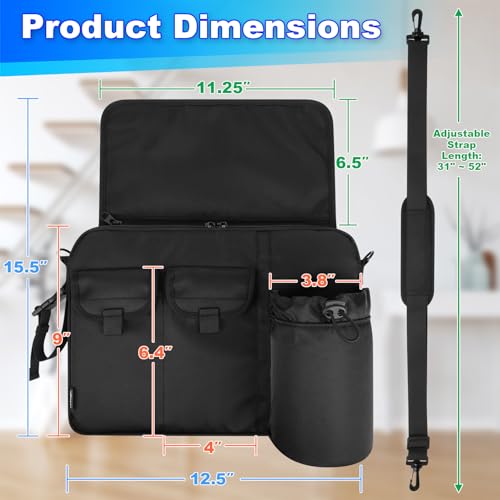 Cosmos Airplane Seatback Organizer Flight Seat Back Storage Bag Hanging Pocket with Adjustable Shoulder Strap Commuter Shoulder Bag Travel Essentials Media Pouch for Personal Items - Image 3