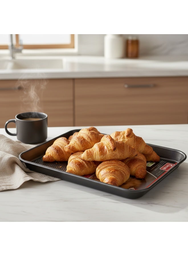 AKDC Premium Non-Stick Rectangular Baking Tray 34x24cm - Professional Grade Oven Pan - Image 2
