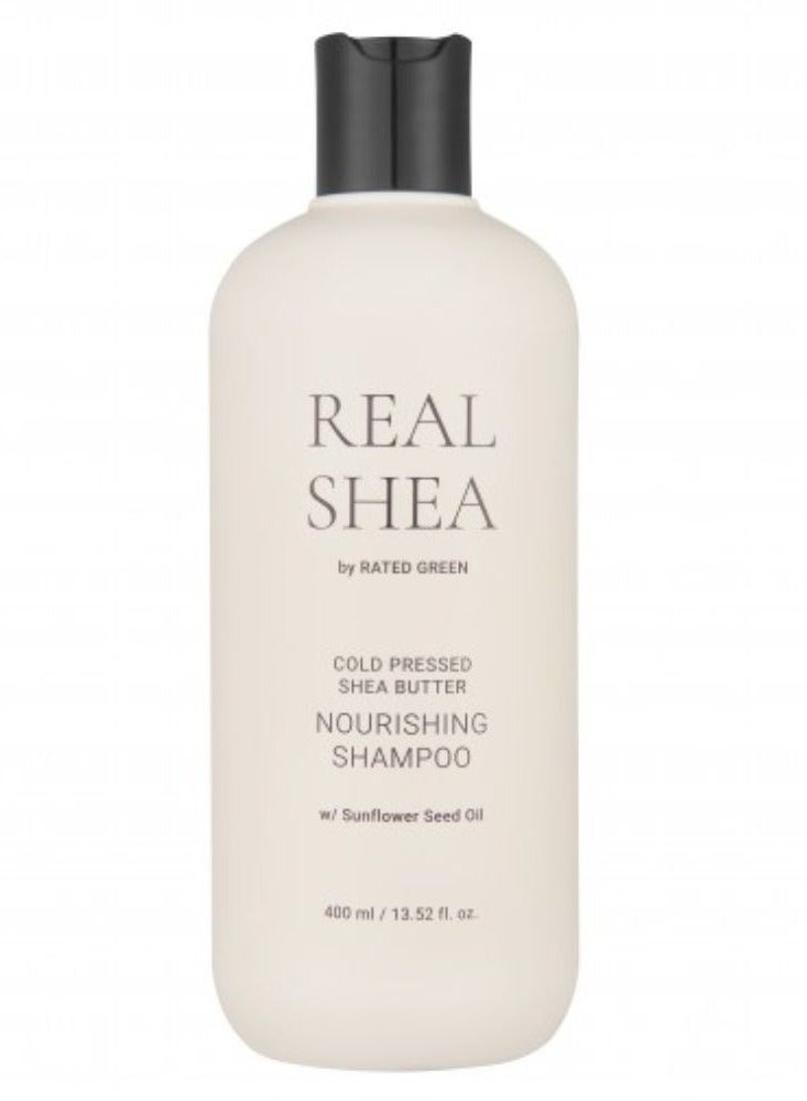 Rated Green Real Shea Butter Nourishing Shampoo - for Damaged Hair 400ml - Image 1