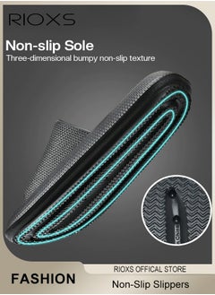 RIOXS Unisex Slipper, Cloud Slides Pillow Slippers For Women And Men, Shower Slippers Bathroom Sandals, Soft Thick Sole Slippers, Non-Slip Bubble Slides For Men Women Indoor And Outdoor Use, Dorm Room Essentials  - Image 2