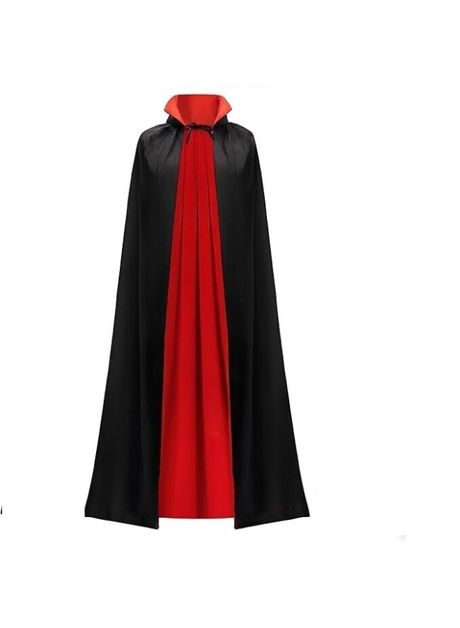 Toyland Kids Vampire Cape – Black and Red Reversible Halloween Cloak with Collar - Image 1