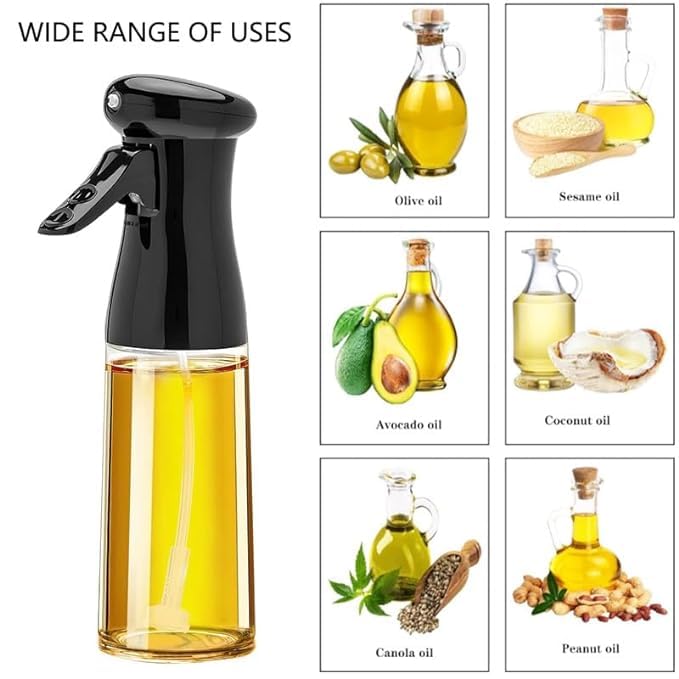 KITCY Oil Sprayer 210ml Glass Olive Oil Sprayer Mister Olive Oil Spray Bottle Food Grade Portable Reusable Oil Vinegar Spritzer Sprayer Bottles for Air Fryer Cooking Oil Spray Bottle - Image 4