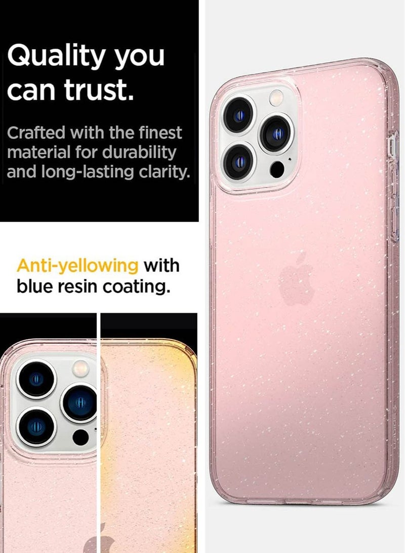 Spigen Liquid Crystal Glitter for iPhone 13 Pro Case Cover - Rose Crystal - Image 2