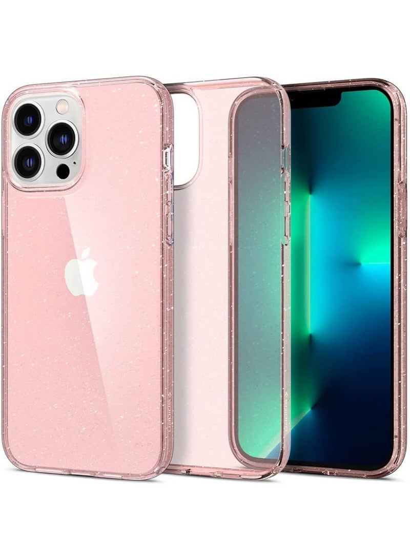Spigen Liquid Crystal Glitter for iPhone 13 Pro Case Cover - Rose Crystal - Image 1