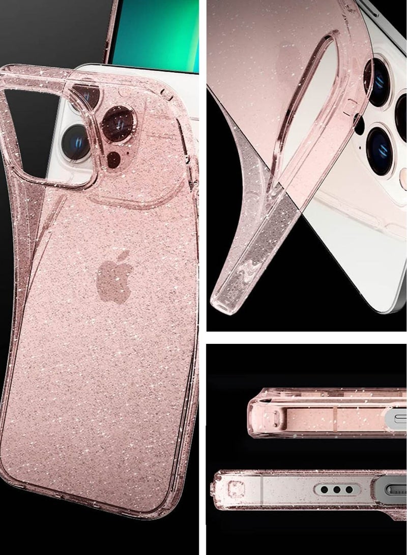 Spigen Liquid Crystal Glitter for iPhone 13 Pro Case Cover - Rose Crystal - Image 5