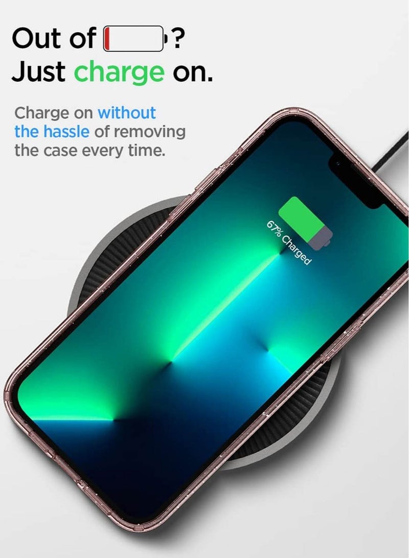 Spigen Liquid Crystal Glitter for iPhone 13 Pro Case Cover - Rose Crystal - Image 4