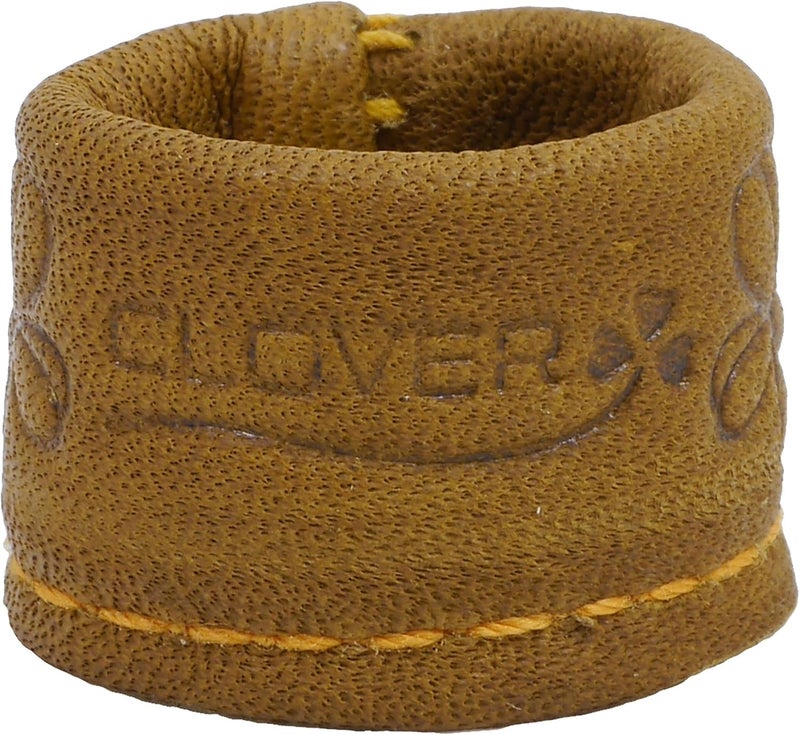 Clover Leather Thimble - Small Size in Tea Color - Image 1