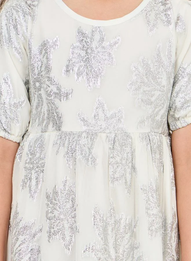 Styli Floral Puff Sleeve Dress