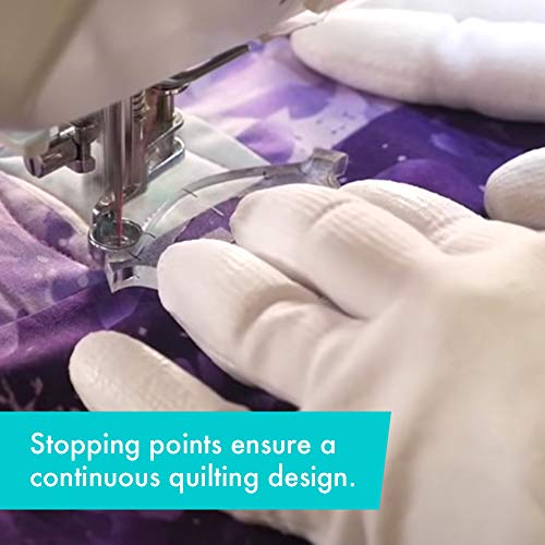 Creative Grids Machine Quilting Tool Elvira – CGRQTA6 – Made in USA, Non-Slip Grip Acrylic Quilting & Sewing Template Ruler for Free-Motion quilt Patchwork Design on Domestic Sewing & Longarm Machines - Image 5