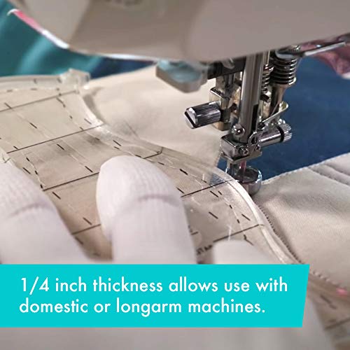 Creative Grids Machine Quilting Tool Elvira – CGRQTA6 – Made in USA, Non-Slip Grip Acrylic Quilting & Sewing Template Ruler for Free-Motion quilt Patchwork Design on Domestic Sewing & Longarm Machines - Image 4