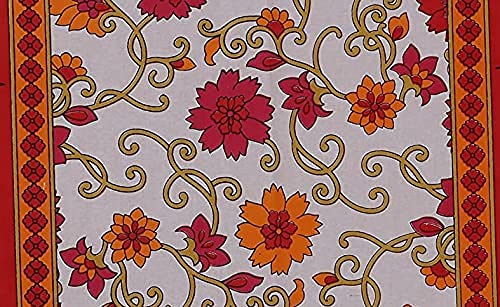 Doraya Jaipuri Rajasthani Traditional Sanganeri Printed Cotton Single Size Bedsheet with 1 Pillow Cover - Image 3