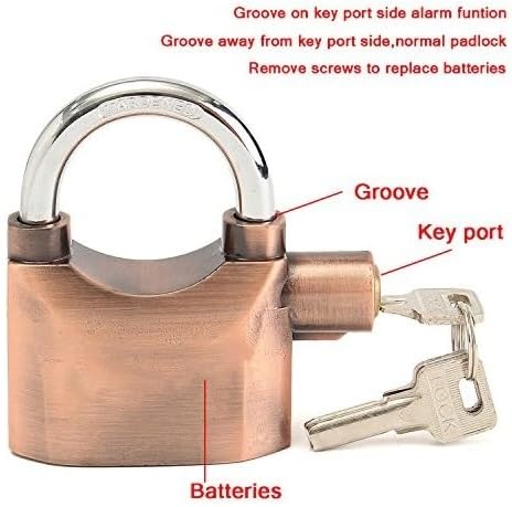 Hoaxer Hoaxer Alarm Lock Universal Security AntiTheft Padlock  - Image 3