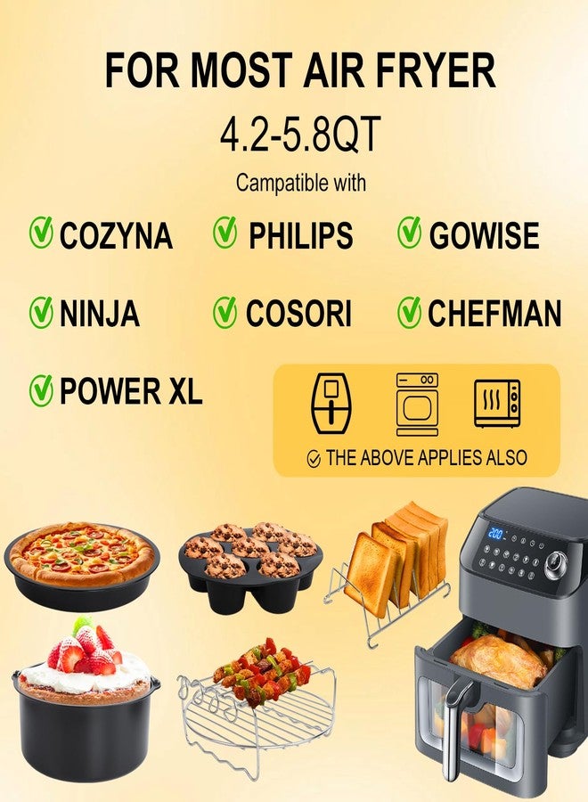 مجموعة ملحقات مقلاة الهواء YuxingK - 12 قطعة، مناسبة لمقالي الهواء Gowise وCosori وPhillips وNinja وCozyna بسعات 4، 4.2، 5، 5.5، 5.8 كوارت - Image 2