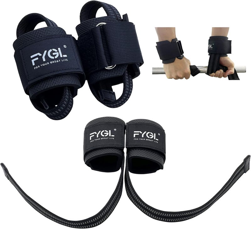 FYGL Chemical free Lifting-Straps - Neoprene Padded Wrist-Wraps with Nylon Dura Grip Gym-Straps for Weightlifting, Powerlifting, Deadlift & Strength Training General purpose design - Image 1