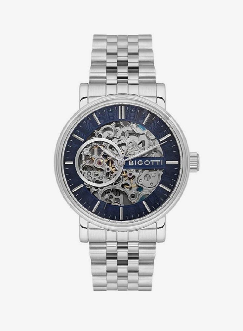 Bigotti - Raffinato Men Watch | Stainless SteelSteel Case | Analog | Round Dial | Mineral Glass | Automatic | Water Resistant 50 Meters - Image 2