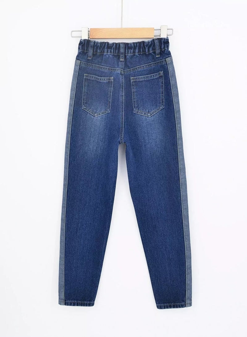 Girls Solid Pocket Side Jeans  - Image 2