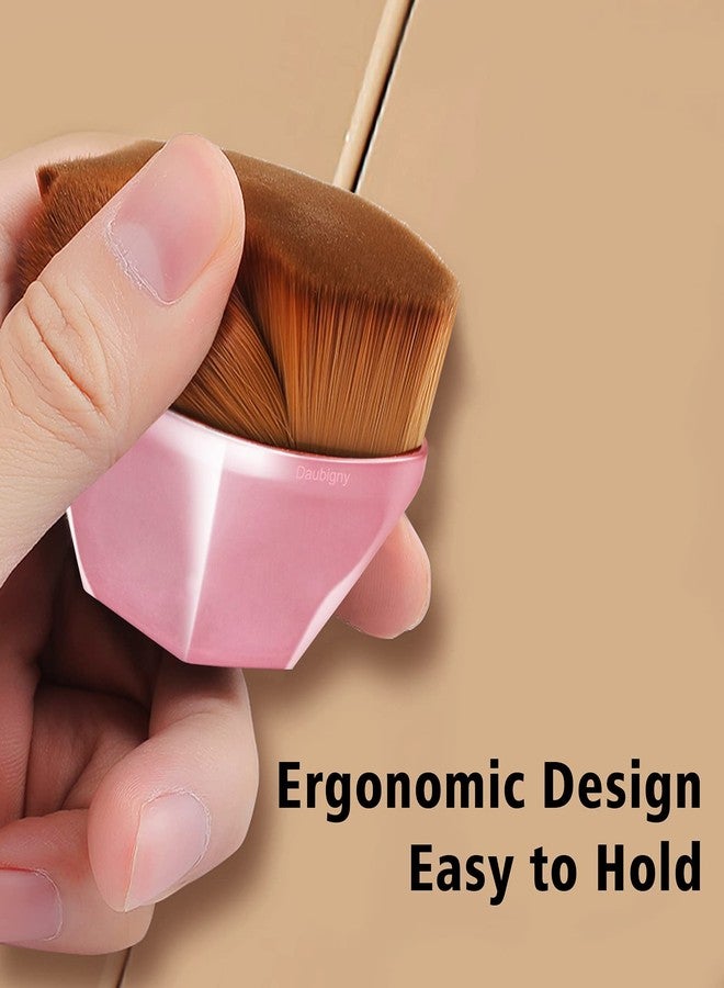 Daubigny Foundation Brush, Daubigny Perfect Makeup Brush for Face Blush Liquid Powder Foundation Brush for Blending Liquid, Cream or Flawless Powder Cosmetics with Protective Case (Rose Golden) - Image 5