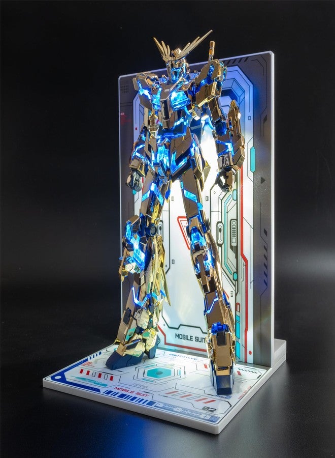 LBASE Wireless LED Light Set Compatible for Gundam PG MG RG HG MGSD Q Models, Wireless Induction LED Lamp Beads, Model Add Lights (LBASE-4th & Display Stand & 5 Light Beads) - Image 1