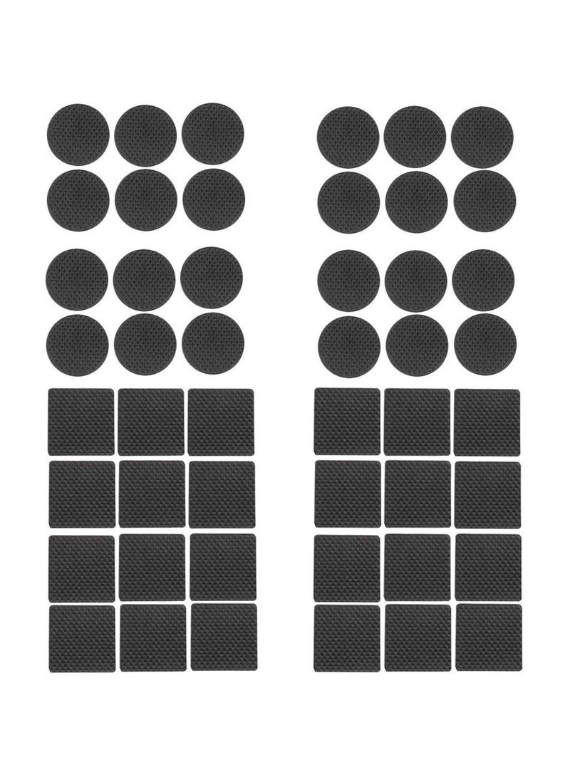 SYOSI 48 Pack Furniture Pads Rubber Non Slip Furniture Feet Rubber Stickers Self Adhesive for Chair Legs Tiled Carpet Laminate Hardwood Floor Protectors - Image 1