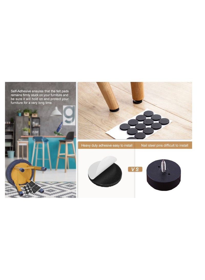 SYOSI 48 Pack Furniture Pads Rubber Non Slip Furniture Feet Rubber Stickers Self Adhesive for Chair Legs Tiled Carpet Laminate Hardwood Floor Protectors - Image 3