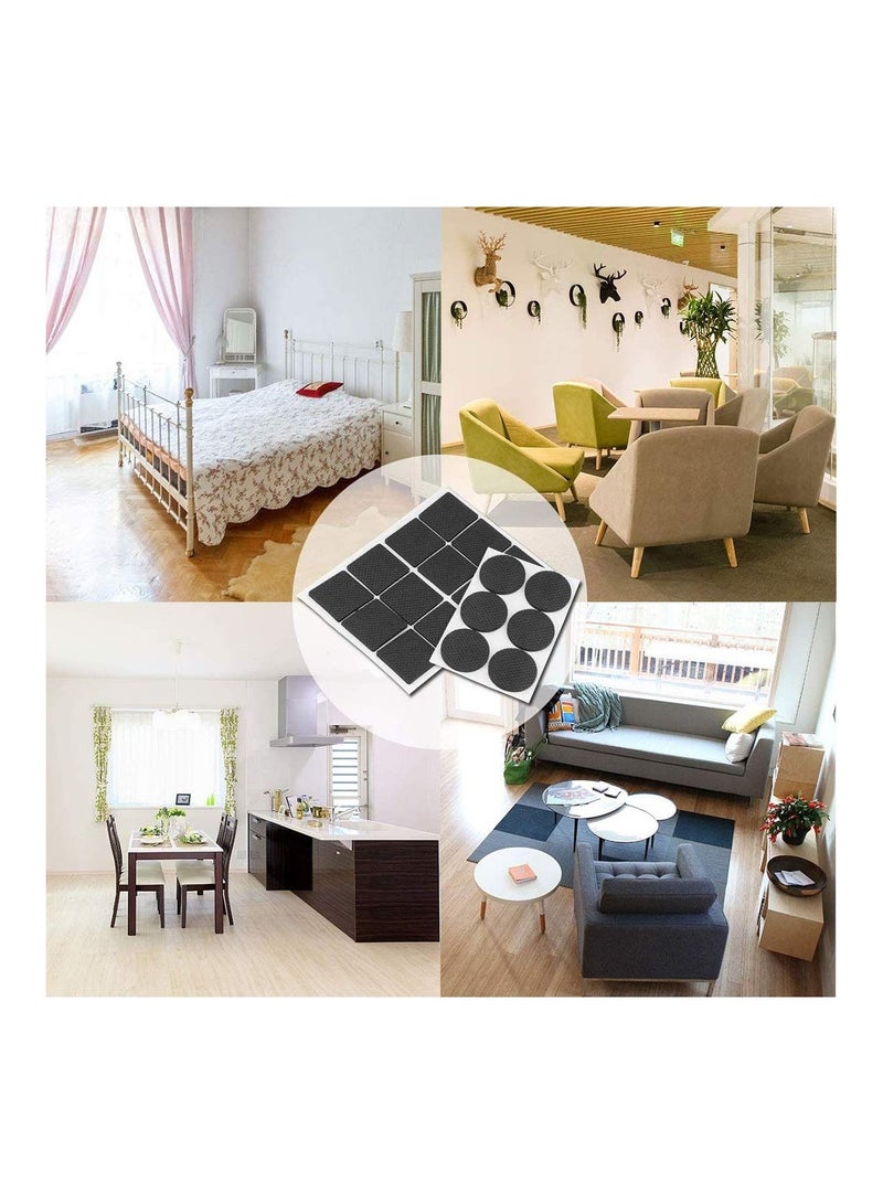 SYOSI 48 Pack Furniture Pads Rubber Non Slip Furniture Feet Rubber Stickers Self Adhesive for Chair Legs Tiled Carpet Laminate Hardwood Floor Protectors - Image 4