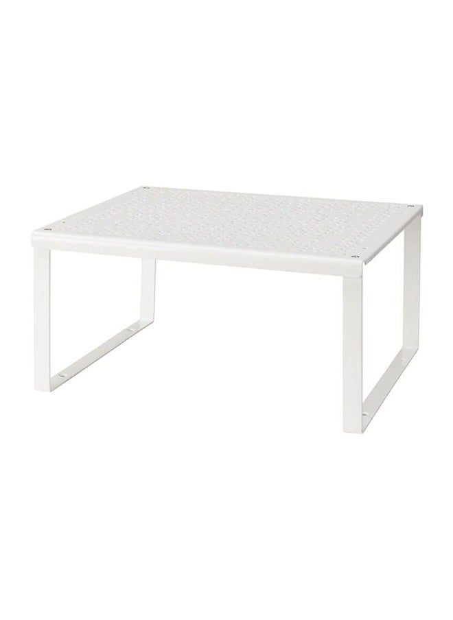 Generic Kitchen Shelves Stackable Kitchen Shelf Organizer, bathroom Storage Pantry under sink, spice rack nonslipRectangular Shelf Insert White 31x28x15.5centimeter  - Image 2