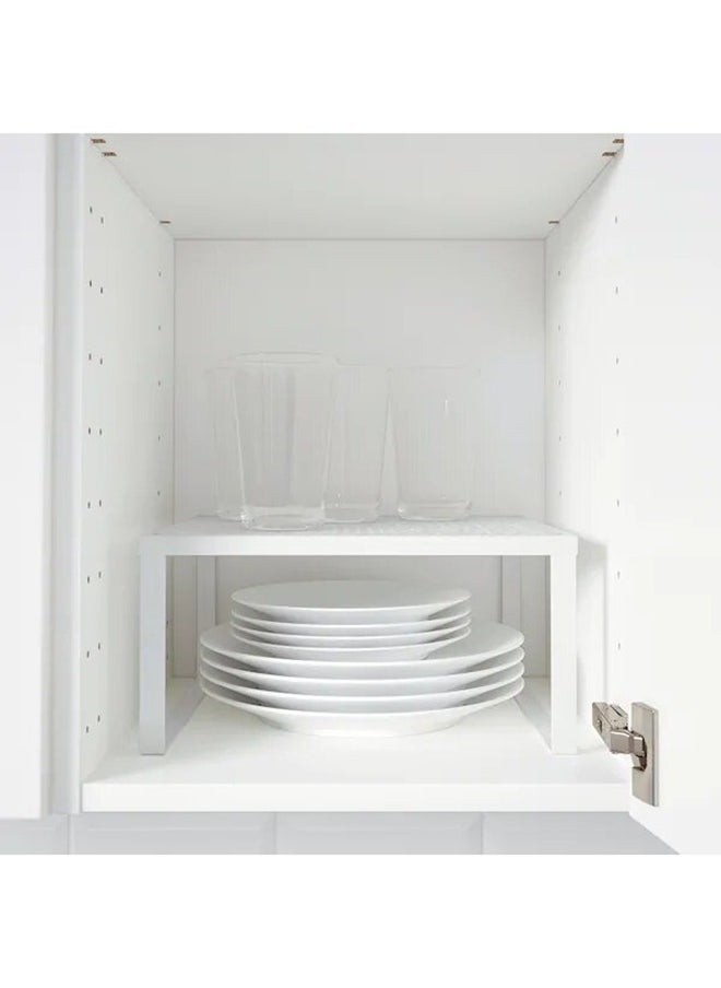 Generic Kitchen Shelves Stackable Kitchen Shelf Organizer, bathroom Storage Pantry under sink, spice rack nonslipRectangular Shelf Insert White 31x28x15.5centimeter  - Image 5