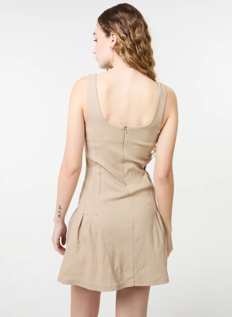 Pink Vanilla Pleated Mini Dress