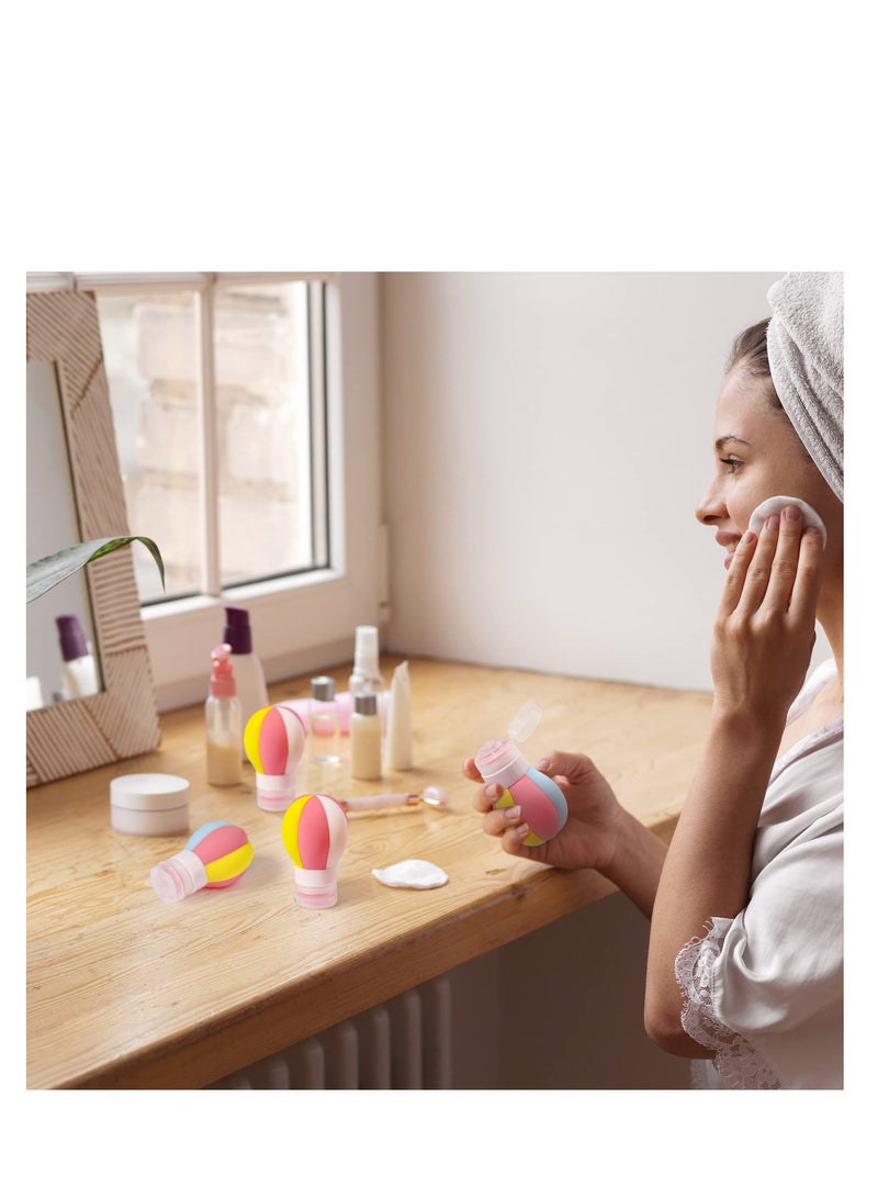 SYOSI Silicone Travel Bottles, 3 Pcs Hot Air Balloon TSA Approved Travel Size Toiletries, 50/70/100ml Leak Proof Squeezable Travel Essentials Accessories Refillable Silicone Shower Gel Containers - Image 3