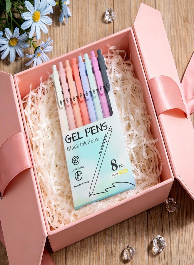 Piochoo Gel Pens, Quick Dry Black Gel Ink Pens Fine TIp, No Smudge, Smooth Writing Cute Aesthetic Pen for Women Nurses School Office Supplies - Image 4