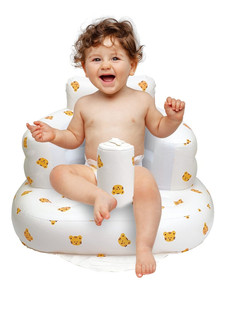 Baby Inflatable Seat for Babies 3 Months and Up, Baby Support Seat Summer Toddler Chair for Sitting Up, Baby Shower Chair Floor Seater Gifts with Storage Case - Image 1