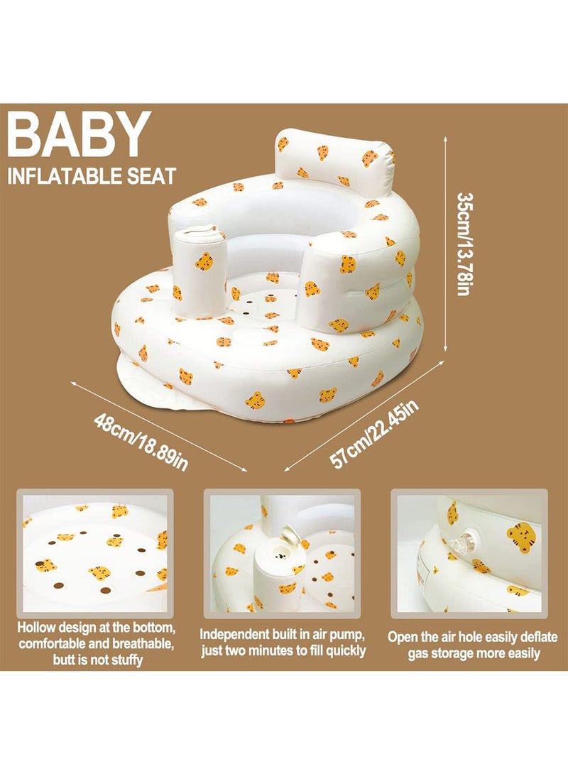 Baby Inflatable Seat for Babies 3 Months and Up, Baby Support Seat Summer Toddler Chair for Sitting Up, Baby Shower Chair Floor Seater Gifts with Storage Case - Image 4