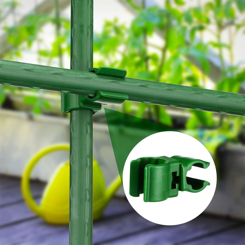 30 360 Degree Adjustable Plant Support Clips 11mm Green for Climbing Vines Garden - Image 2