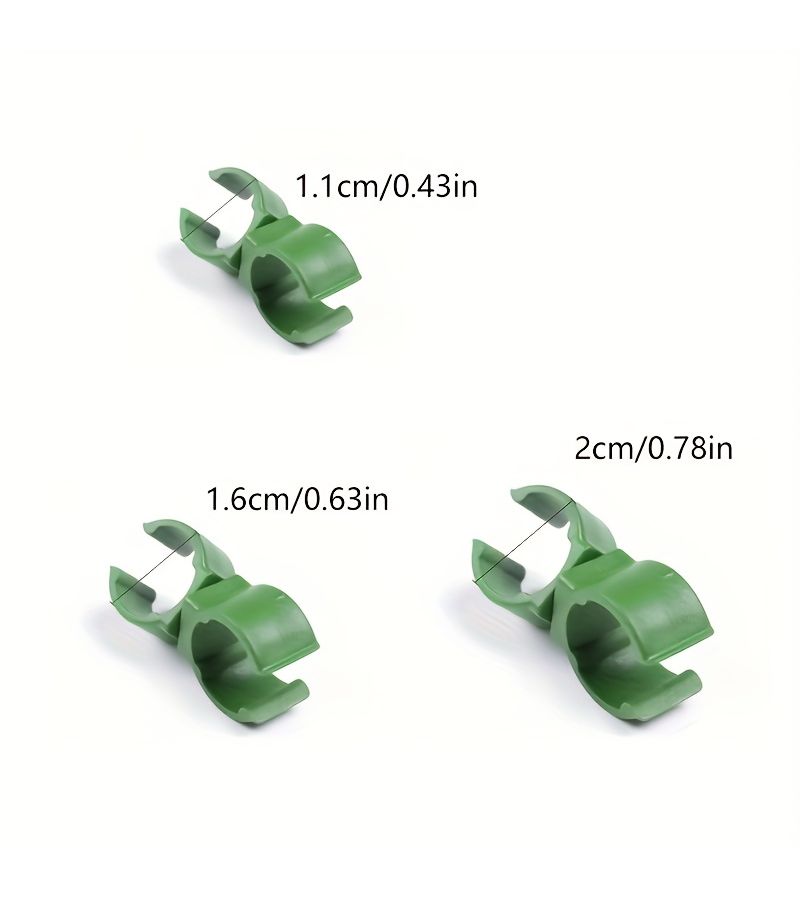 30 360 Degree Adjustable Plant Support Clips 11mm Green for Climbing Vines Garden - Image 4