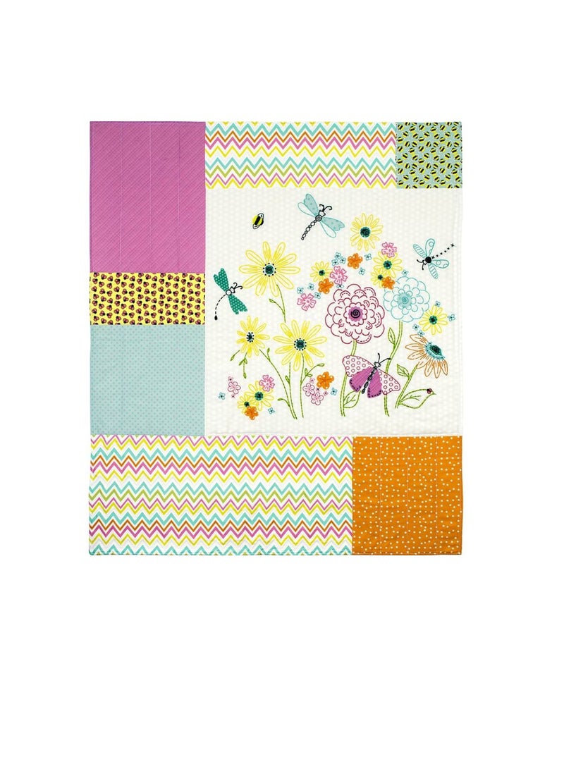 Embroiderymaterial Garden Party Needle Creations Embroidery & Quilt Panel 36in x 42in - Image 1