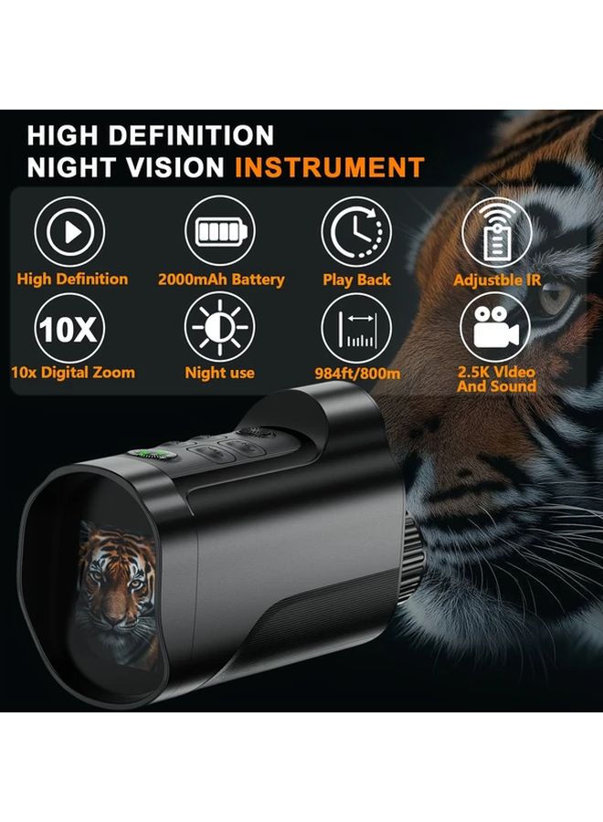 Infrared Night Vision Goggles 2 Inch HD Digital Screen 10X Magnification Rechargeable - Image 2
