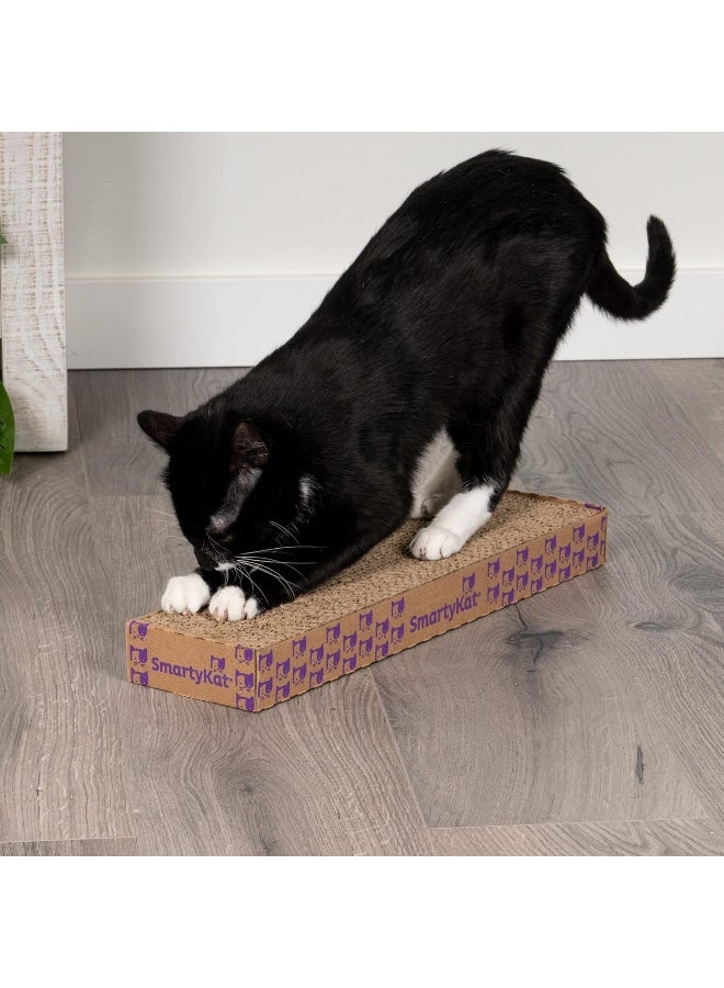 SmartyKat Super Scratcher Corrugated Cat Scratcher, Catnip Infusion Technology - Brown, Single Wide - Image 4