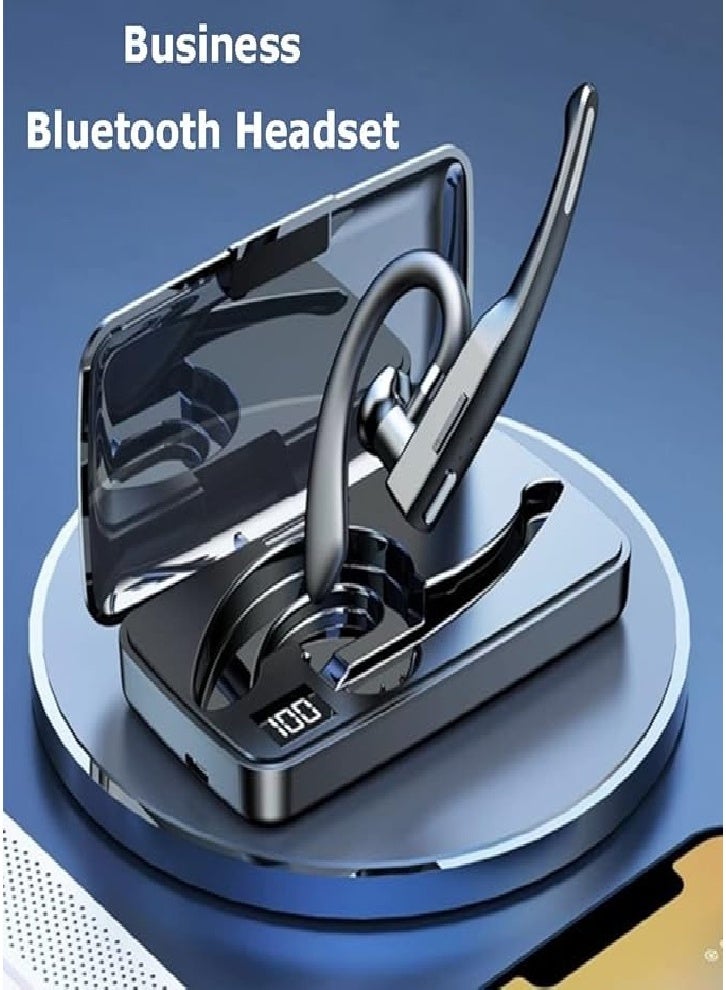 Wireless hands-free headset, built-in microphone LED charging box, touch headset, suitable for driving/business, compatible with iOS and Android single ear Bluetooth headset - Image 3