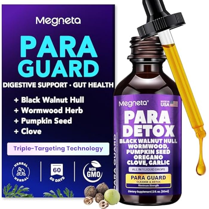 Megneta High-Potency Wormwood Black Walnut Clove Pumpkin Seed Cleanse for Humans, Triple-Action Herbal Detox Formula for Natural Gut, Digestive & Immune Support - Image 1