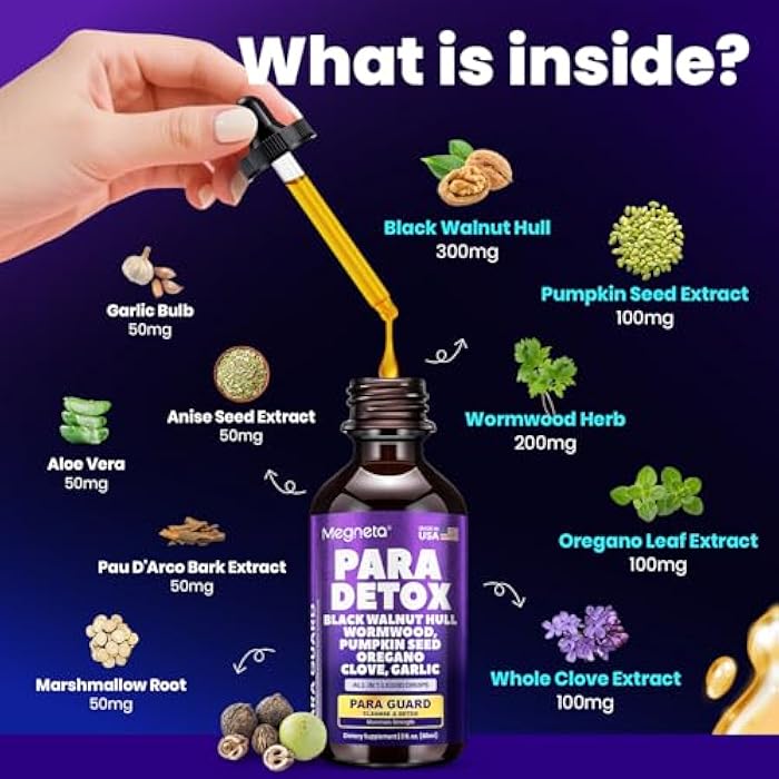 Megneta High-Potency Wormwood Black Walnut Clove Pumpkin Seed Cleanse for Humans, Triple-Action Herbal Detox Formula for Natural Gut, Digestive & Immune Support - Image 2