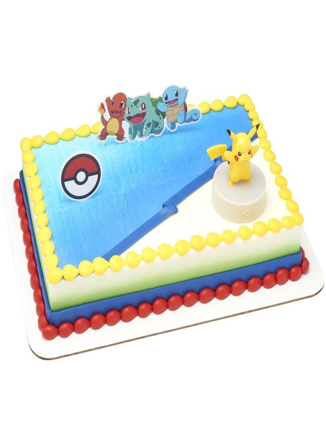 DecoPac DecoSet® Pokémon Light Up Pikachu Cake Topper, 3 Piece Decoration Set, Birthday Decorations For All Size and Shape Cakes | For Birthday And Celebrations - Image 1