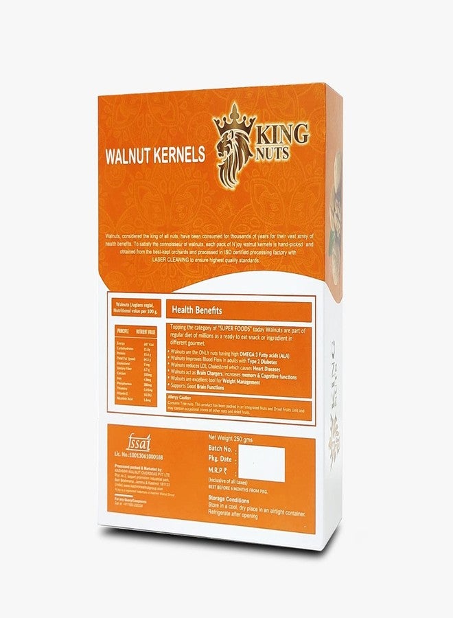 Go King Nuts Kashmiri Amber Halves walnuts kernels 1 Kg, (Pack of 4) | Walnuts Dry Fruits | Organic Walnuts | Kashmiri Walnuts Kernels for Snacking & Baking - Image 5