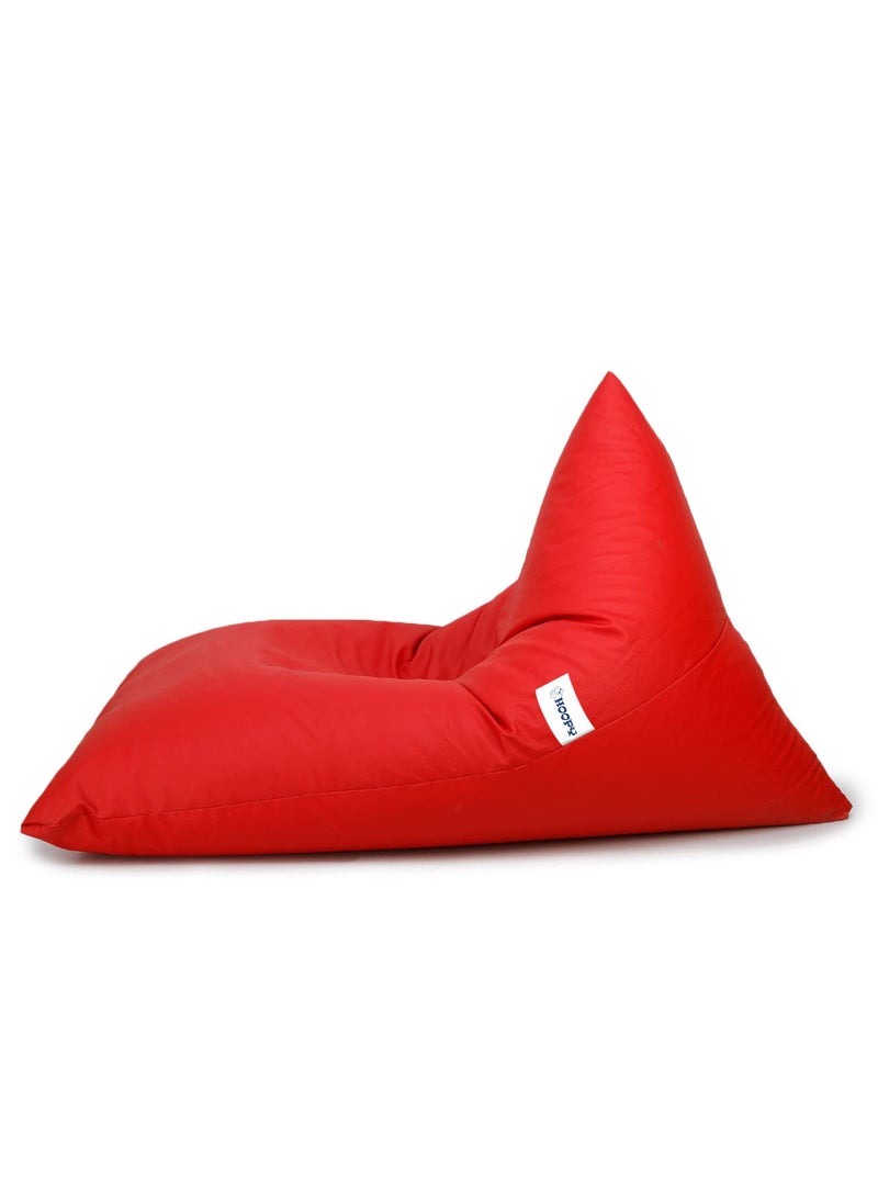 HOOPY Hoopy Triangle Leatherette Jumbo Bean Bag Cover Without Beans_Red  - Image 3