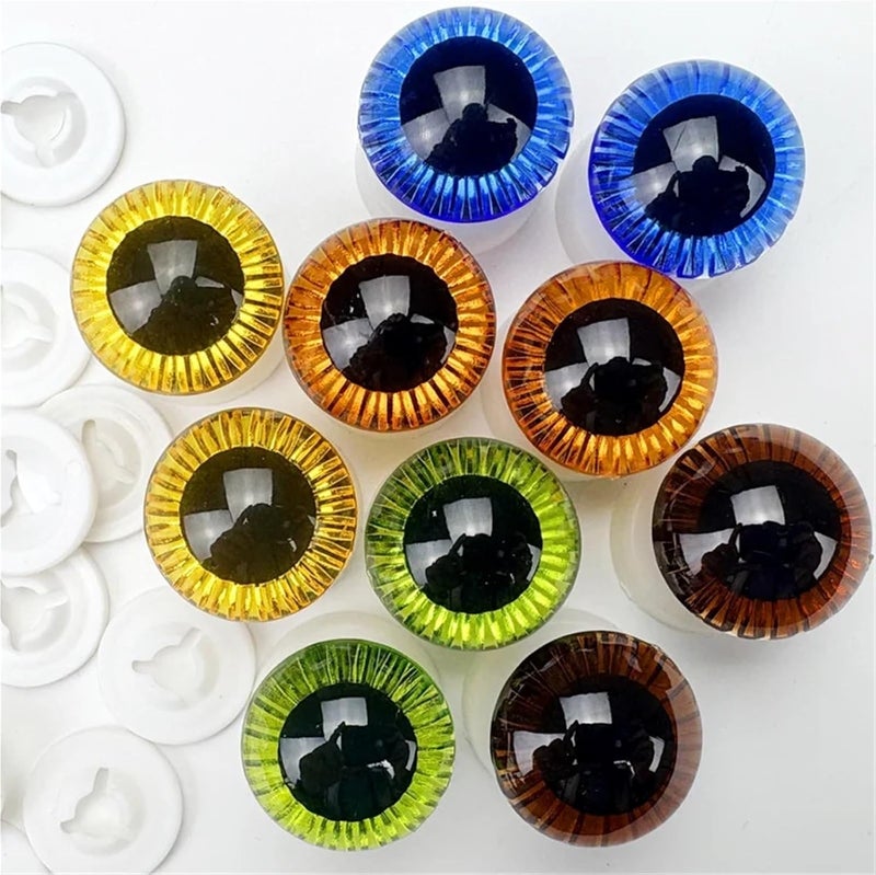 20pcs of Colorful Crochet Safety Eyes and Shiny Eyes Suitable for Making Eyes for Plush and DIY Handicrafts(11mm) - Image 4
