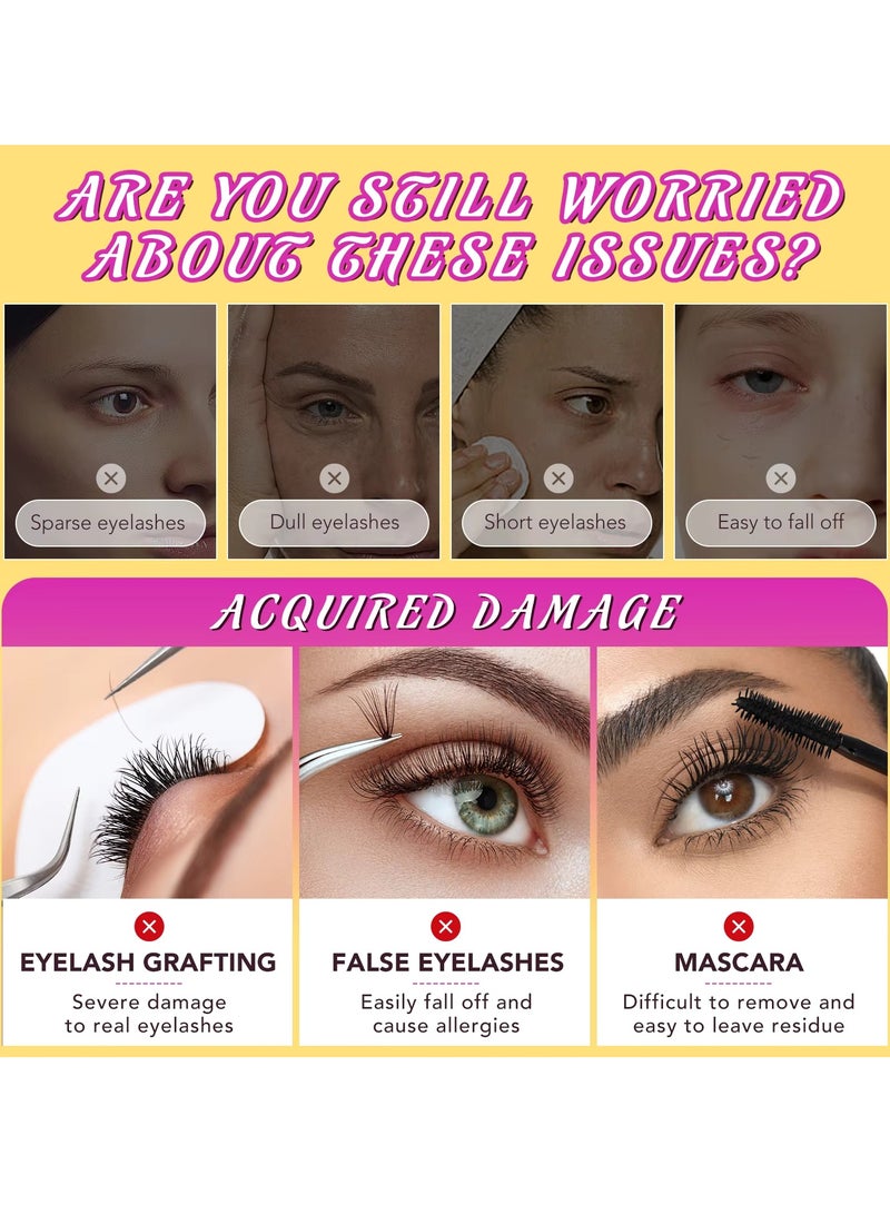 Yecuce Eyelash Serum Rapid Eyelash Growth Serum Lash Serum for Eyelash Growth Lash Growth Serum for Stronger Healthier Fuller Longer Lashes and Brows Lash and Brow Growth Serum 5ml  - Image 4